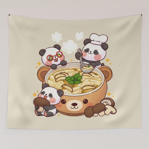 Item preview, Cozy Panda Soup Time designed and sold by NasDoodleArt.