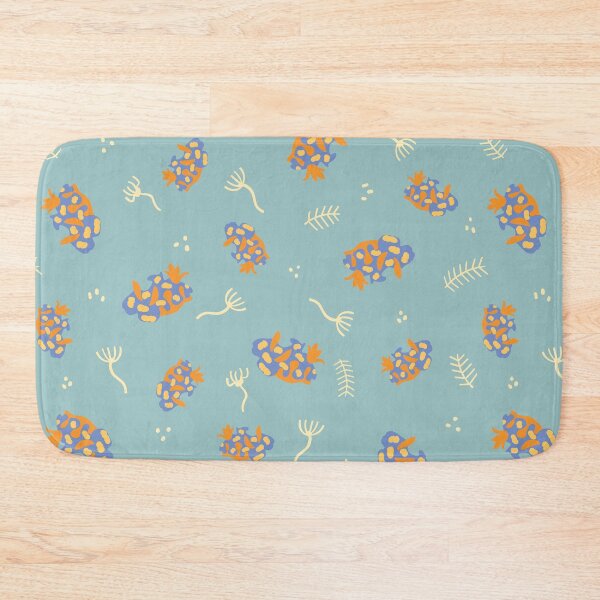 Item preview, Slow & Steady, Playful nudibranch Pattern in Teal and Orange designed and sold by noinudee.