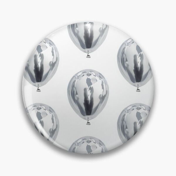 Item preview, Metallic Silver Chrome Balloons Pattern designed and sold by ViralVibeLab.