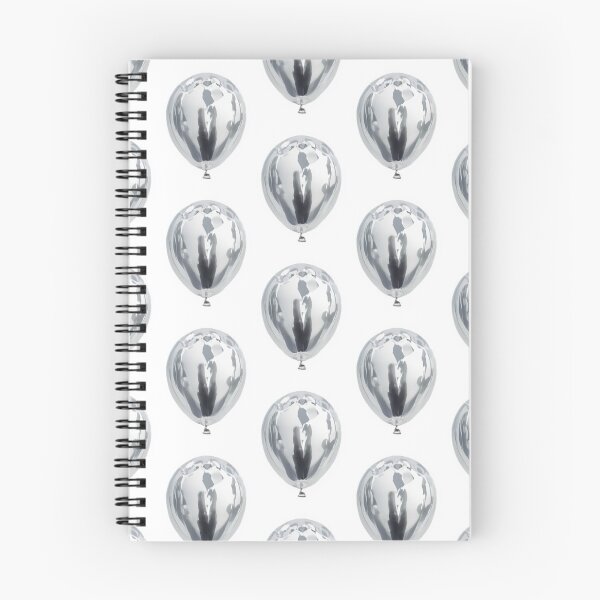 Item preview, Metallic Silver Chrome Balloons Pattern designed and sold by ViralVibeLab.