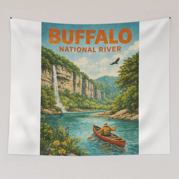 Artikelvorschau, Buffalo National River, Ozark Mountains, Klippen und Wasserfälle in Arkansas entworfen und verkauft von Places On Earth.