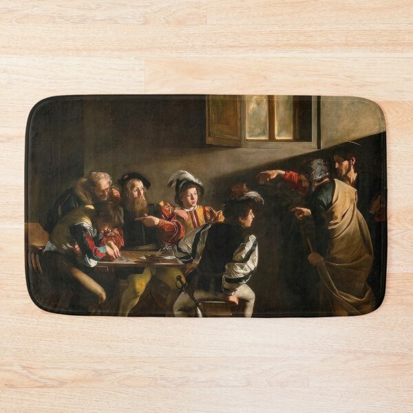 Item preview, Caravaggio Calling Saint Matthew Baroque Religious Painting Art designed and sold by TheSoulOfArt.