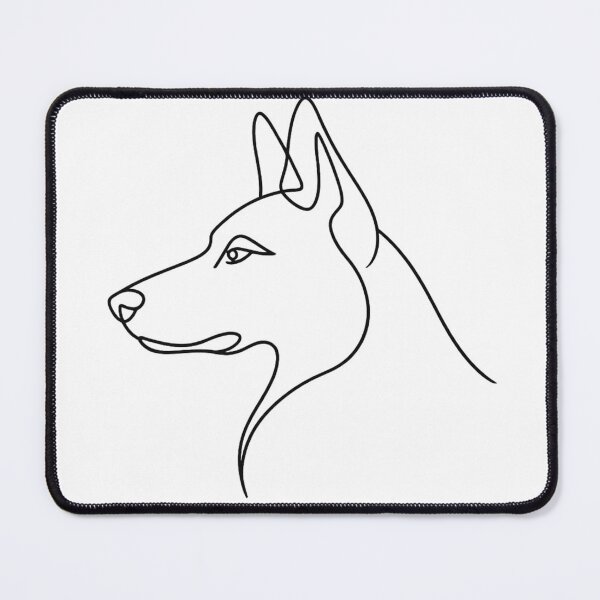 Item preview, Minimalist German Shepherd One Line Art | GSD Aesthetic designed and sold by tineldesign.