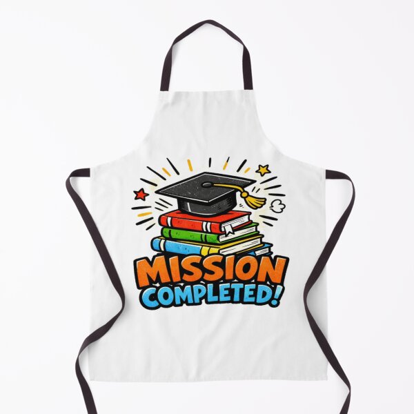Item preview, Mission Completed Graduation Design • Funny Grad Cap & Books Art • Student Achievement Graphic designed and sold by Bright Nest Studio.