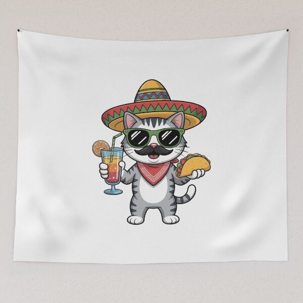 Item preview, Cinco De Mayo Cat Lovers Tacos Fiesta Humor designed and sold by IdunayaStore.
