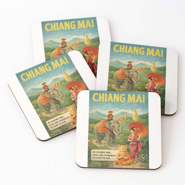 Item preview, Chiang Mai Elephant Temple Landscape with Wat Phra That Doi Suthep and Doi Inthanon Mountains designed and sold by Places On Earth.