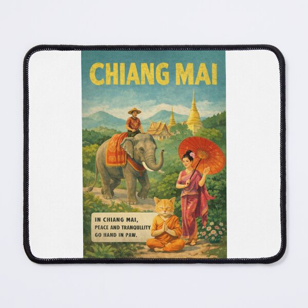 Item preview, Chiang Mai Elephant Temple Landscape with Wat Phra That Doi Suthep and Doi Inthanon Mountains designed and sold by Places On Earth.