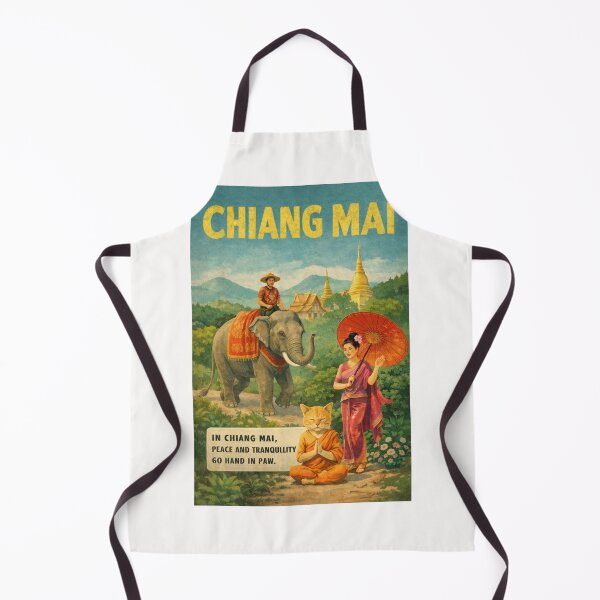 Item preview, Chiang Mai Elephant Temple Landscape with Wat Phra That Doi Suthep and Doi Inthanon Mountains designed and sold by Places On Earth.