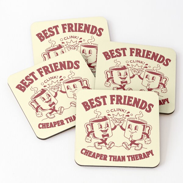 Item preview, Funny Retro Coffee Best Friends Cheaper Than Therapy designed and sold by Imaginationbeyond.