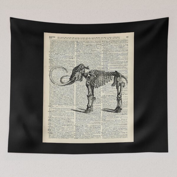 Item preview, Mammoth Skeleton Over Antique Dictionary Page designed and sold by yjepcnoeaeg93.