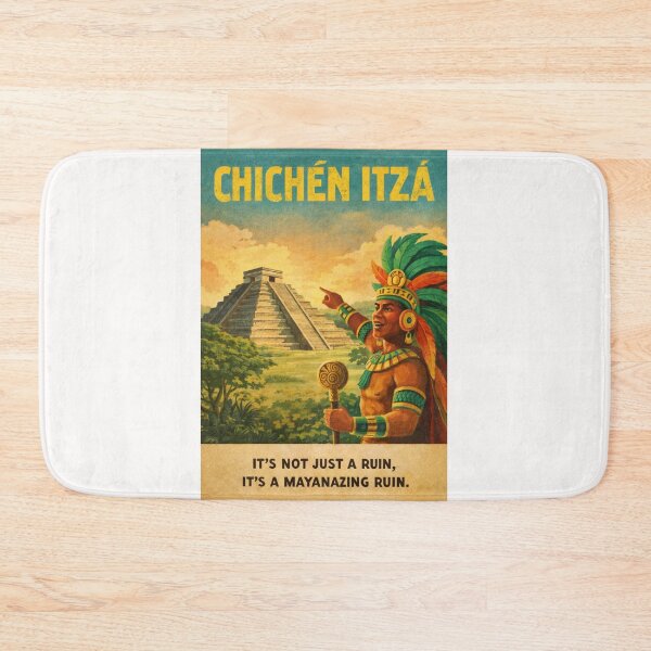 Item preview, Chichen Itza Kukulkan Pyramid View in Yucatan Peninsula near Valladolid Mexico designed and sold by Places On Earth.
