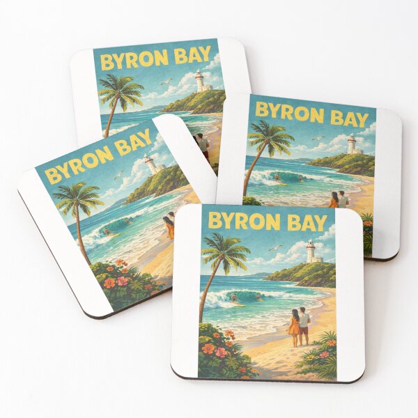Item preview, Byron Bay Lighthouse Coastline with Cape Byron and New South Wales Surf Beaches designed and sold by Places On Earth.
