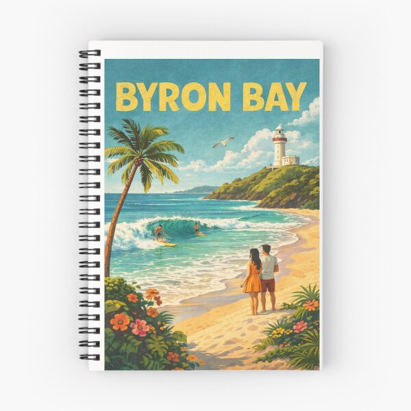 Item preview, Byron Bay Lighthouse Coastline with Cape Byron and New South Wales Surf Beaches designed and sold by Places On Earth.