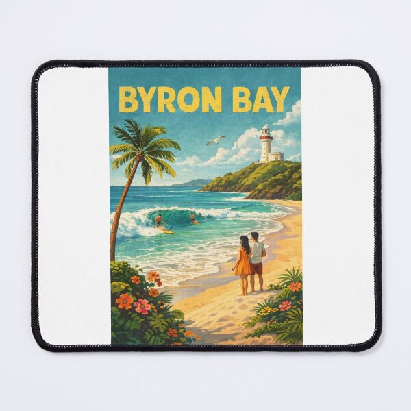 Item preview, Byron Bay Lighthouse Coastline with Cape Byron and New South Wales Surf Beaches designed and sold by Places On Earth.