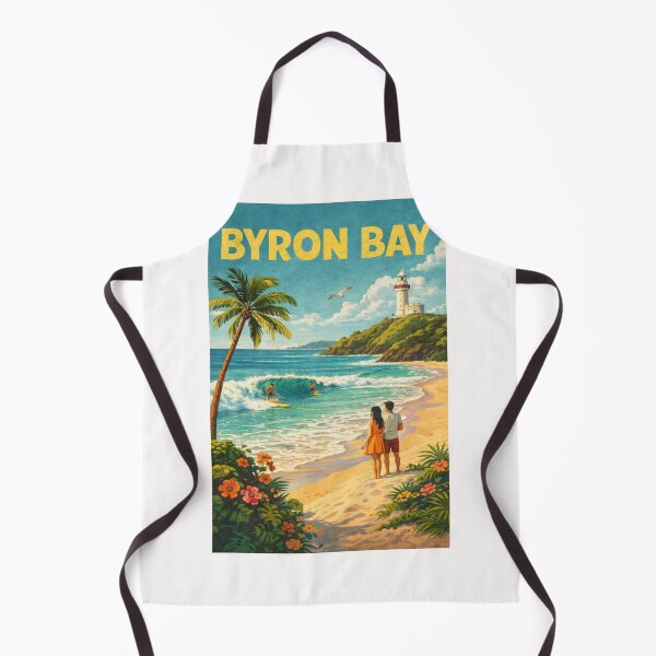 Item preview, Byron Bay Lighthouse Coastline with Cape Byron and New South Wales Surf Beaches designed and sold by Places On Earth.