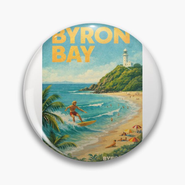 Item preview, Byron Bay Surf Coast with Cape Byron Lighthouse and New South Wales Beaches designed and sold by Places On Earth.