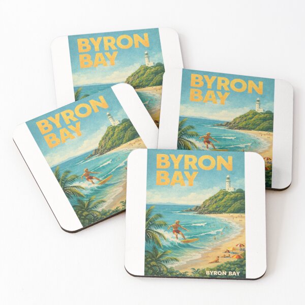 Item preview, Byron Bay Surf Coast with Cape Byron Lighthouse and New South Wales Beaches designed and sold by Places On Earth.