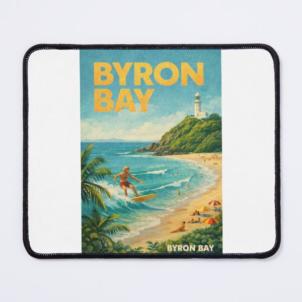 Item preview, Byron Bay Surf Coast with Cape Byron Lighthouse and New South Wales Beaches designed and sold by Places On Earth.