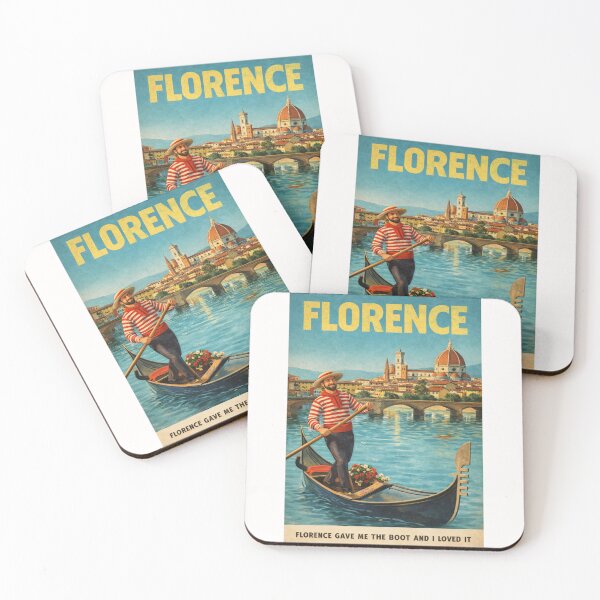 Item preview, Florence Skyline with Florence Cathedral and Ponte Vecchio over Arno River designed and sold by Places On Earth.