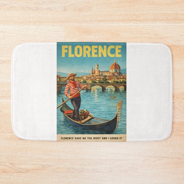 Item preview, Florence Skyline with Florence Cathedral and Ponte Vecchio over Arno River designed and sold by Places On Earth.