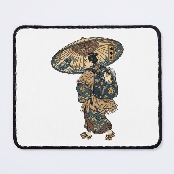 Item preview, Ukiyoe Samurai Vet Visit - Cat in Space Backpack designed and sold by LuckyCatClubJP.