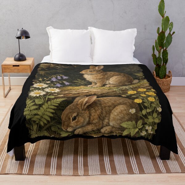 Item preview, Vintage Woodland Bunny Nature Rabbits Art designed and sold by will freed18.