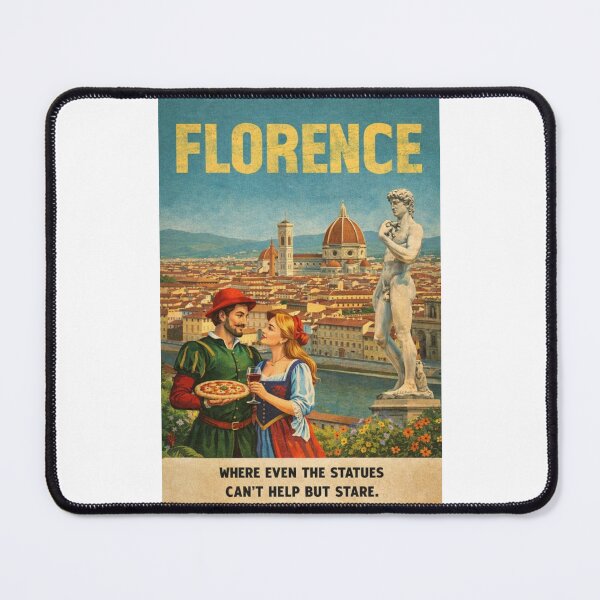 Item preview, Florence Cathedral and Ponte Vecchio Landscape in Tuscany along the Arno River designed and sold by Places On Earth.