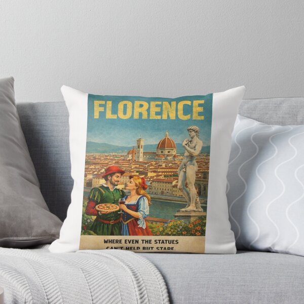 Item preview, Florence Cathedral and Ponte Vecchio Landscape in Tuscany along the Arno River designed and sold by Places On Earth.