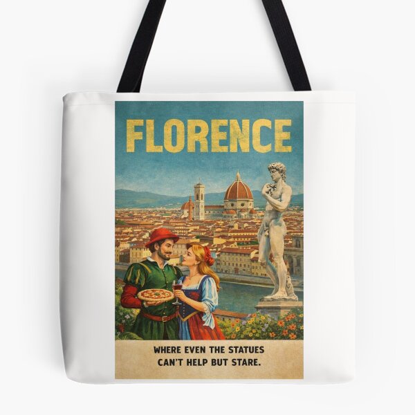 Item preview, Florence Cathedral and Ponte Vecchio Landscape in Tuscany along the Arno River designed and sold by Places On Earth.