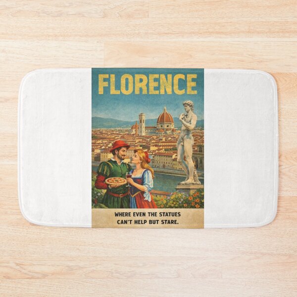 Item preview, Florence Cathedral and Ponte Vecchio Landscape in Tuscany along the Arno River designed and sold by Places On Earth.