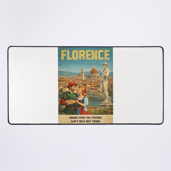 Item preview, Florence Cathedral and Ponte Vecchio Landscape in Tuscany along the Arno River designed and sold by Places On Earth.