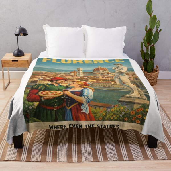 Item preview, Florence Cathedral and Ponte Vecchio Landscape in Tuscany along the Arno River designed and sold by Places On Earth.