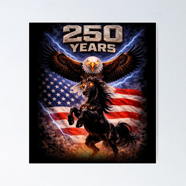 Item preview, USA 250th Anniversary Bald Eagle & Clydesdale Horse designed and sold by will freed18.