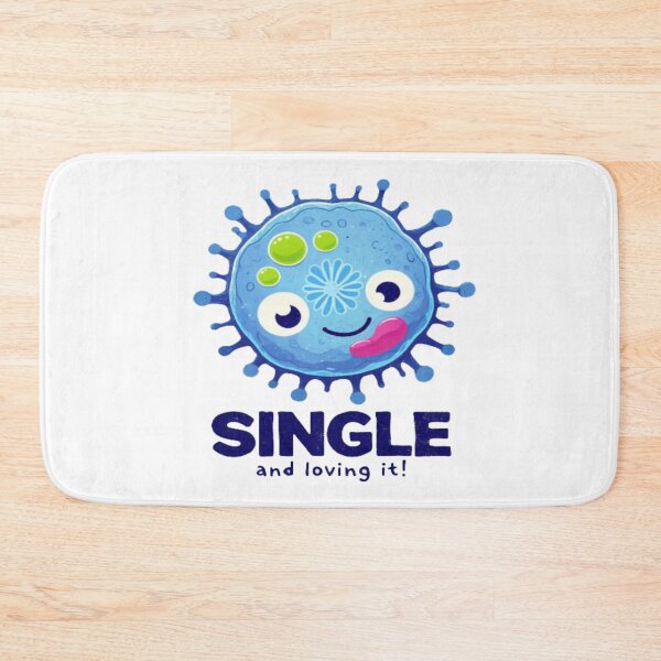 Item preview, Single and Loving It Cute Microbe Art • Funny Science Humor Design • Happy Single Life Graphic designed and sold by Bright Nest Studio.
