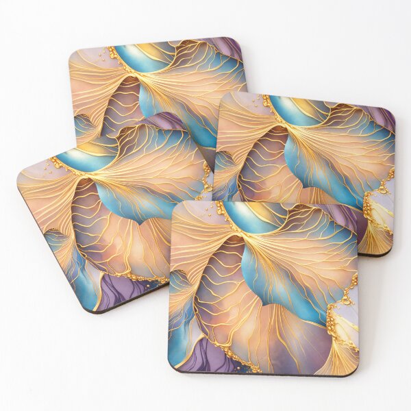 Item preview, Pastel Gold Butterfly Wings Abstract Luxury Floral Fantasy Design designed and sold by Kaleidoscope Print.