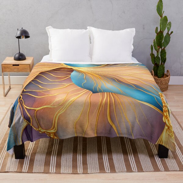 Item preview, Pastel Gold Butterfly Wings Abstract Luxury Floral Fantasy Design designed and sold by Kaleidoscope Print.