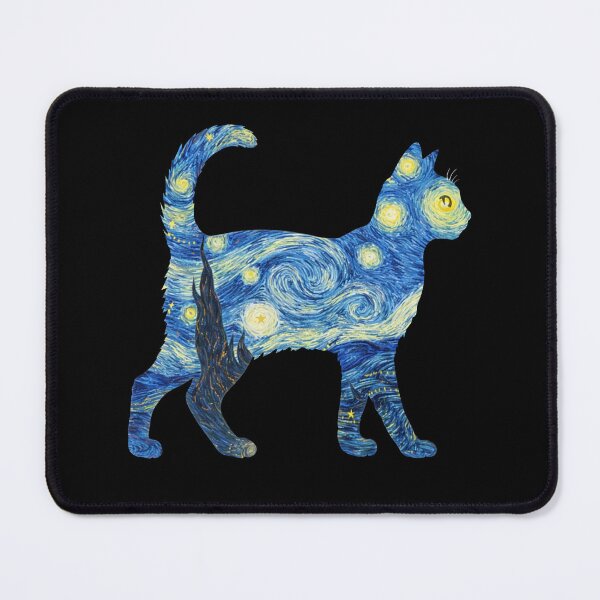 Item preview, Cute Cat Starry Night Art – Van Gogh Inspired designed and sold by will freed18.