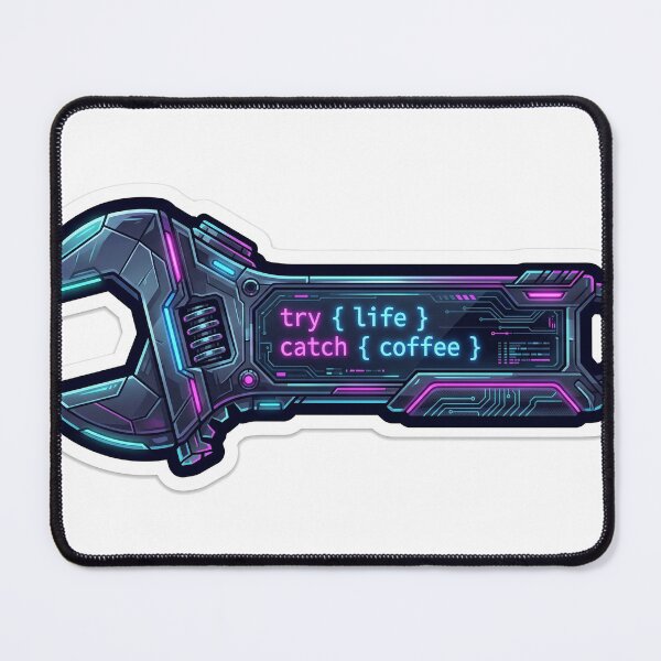 Item preview, Backend Fixer - Try Catch Programming Humor Sticker designed and sold by Elefa30.