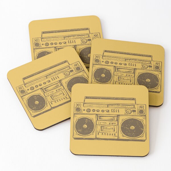 Item preview, Vintage 80s Boombox Retro Cassette Player Graphic designed and sold by Imaginationbeyond.