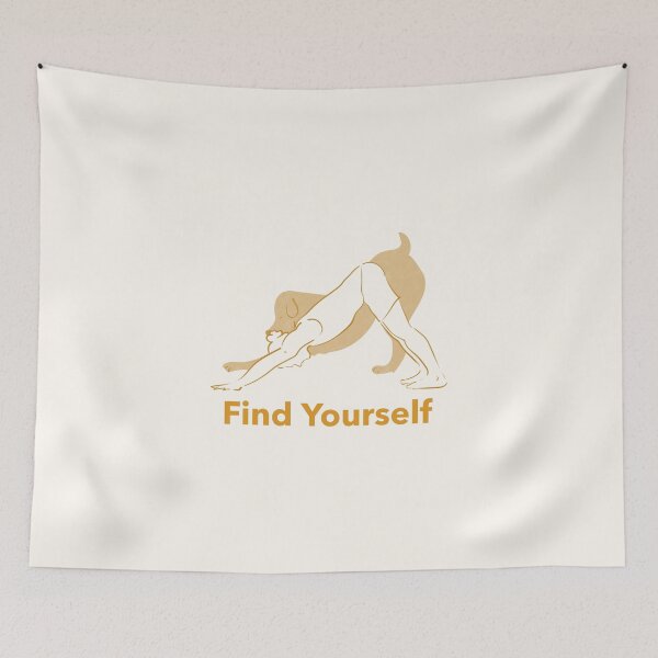 Item preview, Find Yourself Downward Dog Yoga Pose – Adho Mukha Svanasana Loyal Spirit Art designed and sold by WellspringXflow.