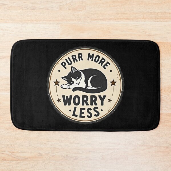 Item preview, Purr more worry less designed and sold by Creative Line Prints.