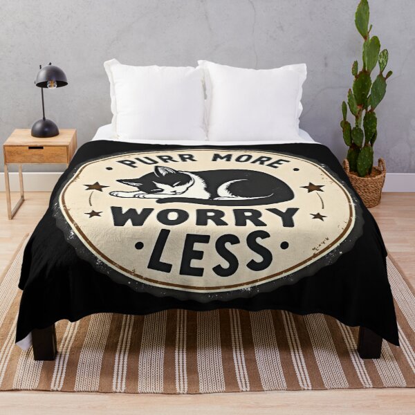 Item preview, Purr more worry less designed and sold by Creative Line Prints.