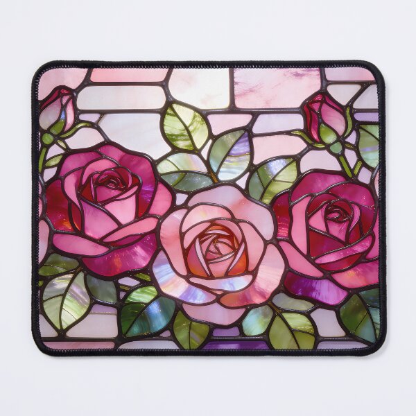 Item preview, Stained Glass Rose Garland designed and sold by CalmnessbyChoice.