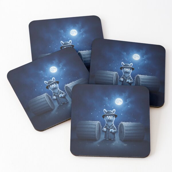 Item preview, Midnight Detective – Whimsical Llama Under the Moonlight designed and sold by Whimsical Hug.