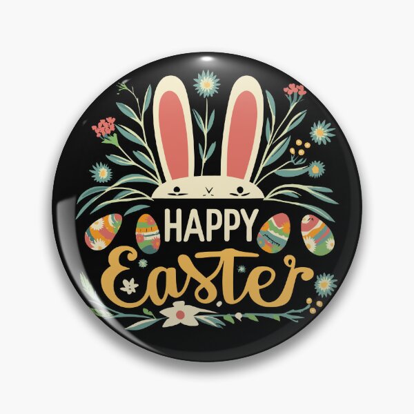 Item preview, Vintage Happy Easter Bunny Retro Floral Graphic designed and sold by Imaginationbeyond.