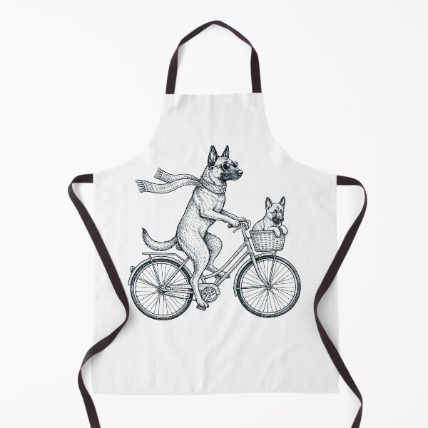 Item preview, Vintage Belgian Malinois Riding Bike Bicycle Cycling Dog Lover designed and sold by DoodleTortle.