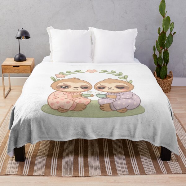 Item preview, Cute Sloth Tea Time Cartoon Design designed and sold by Velvet-motive.