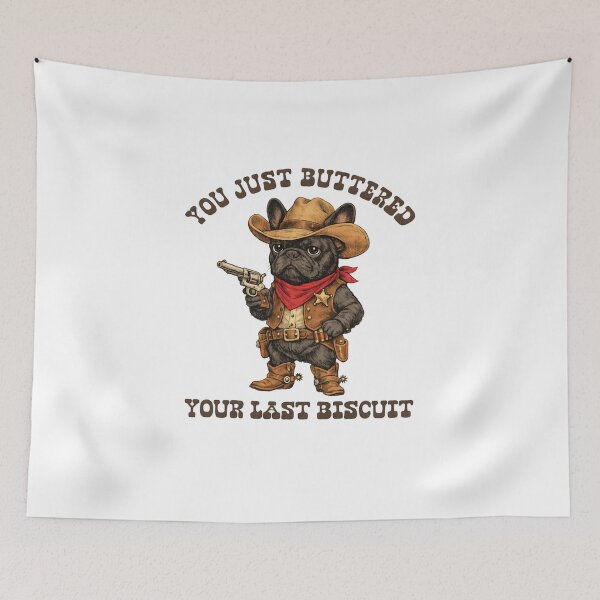 Item preview, French Bulldog You Just Buttered Your Last Biscuit Vintage Cowboy Frenchie Comfort Colors designed and sold by thompsonui.