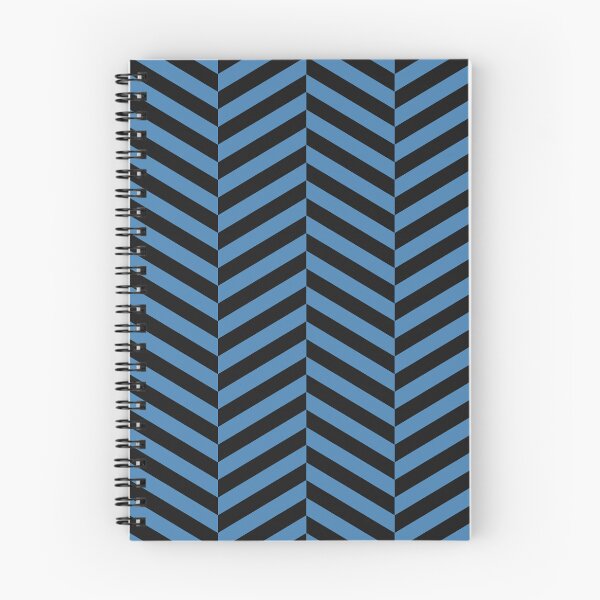 Item preview, Black And Steel Blue Herringbone Pattern designed and sold by pattern-archive.