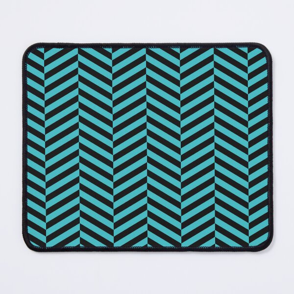 Item preview, Black And Turquoise Herringbone Pattern designed and sold by pattern-archive.
